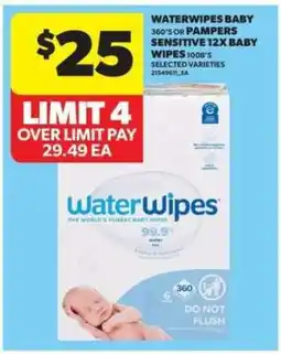 Real Canadian Superstore WaterWipes Baby 360's or Pampers Sensitive 12x Baby Wipes 1008's offer