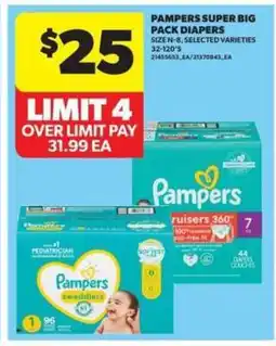 Real Canadian Superstore Pampers Super Big Pack Diapers offer