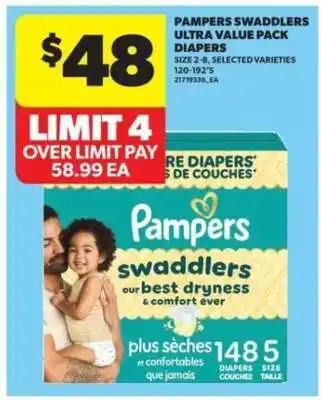Real Canadian Superstore Pampers Swaddlers Ultra Value Pack Diapers offer