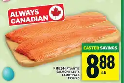 Food Basics FRESH ATLANTIC SALMON FILLETS FAMILY PACK offer