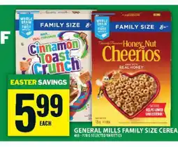Food Basics GENERAL MILLS FAMILY SIZE CEREAL offer