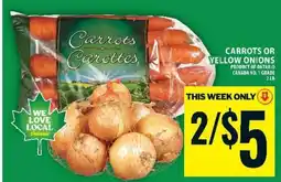 Food Basics CARROTS OR YELLOW ONIONS offer