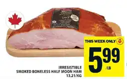 Food Basics Irresistible Smoked Boneless Half Moon Ham offer