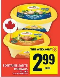 Food Basics Fontaine Santé Hummus offer