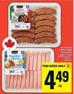 Food Basics SELECTION FRESH PORK SAUSAGES FAMILY PACK offer