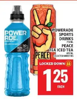 Food Basics Powerade Sports Drinks / Peace Tea Iced Tea offer