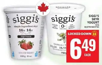 Food Basics siggi's Skyr Yogurt offer