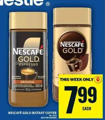Food Basics NESCAFÉ GOLD INSTANT COFFEE offer