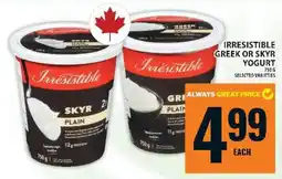 Food Basics Irresistible Greek or Skyr Yogurt offer