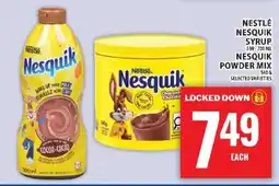 Food Basics Nestlé Nesquik Syrup & Powder Mix offer