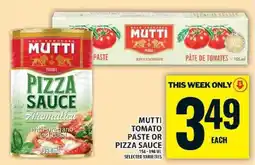 Food Basics Mutti Tomato Paste or Pizza Sauce offer