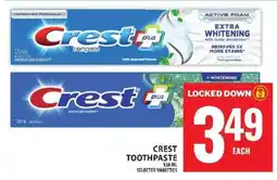 Food Basics Crest Toothpaste offer