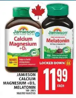Food Basics Jamieson Calcium Magnesium + D3 & Melatonin offer