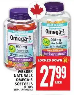 Food Basics WEBBER NATURALS OMEGA-3 SOFTGELS offer