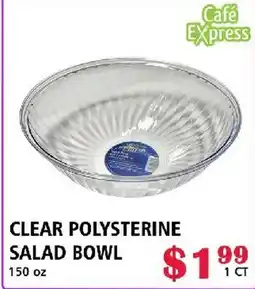 MVR Cash & Carry CLEAR POLYSTERINE SALAD BOWL offer