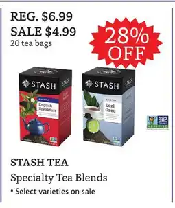 The Big Carrot STASH TEA Specialty Tea Blends offer
