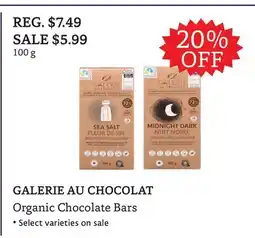 The Big Carrot GALERIE AU CHOCOLAT Organic Chocolate Bars offer
