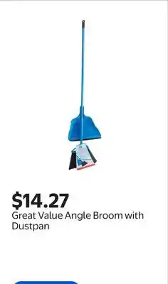 Walmart Great Value Angle Broom with Dustpan offer