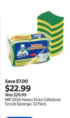Walmart MR.SIGA Heavy Duty Cellulose Scrub Sponge offer