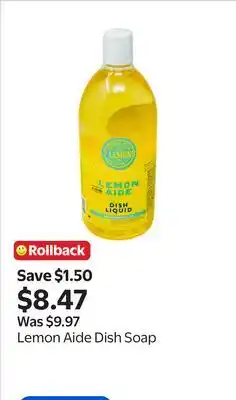 Walmart Lemon Aide Dish Soap offer