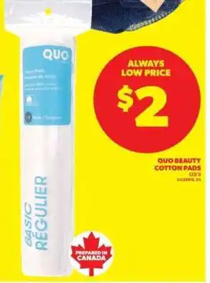 Real Canadian Superstore QUO BEAUTY COTTON PADS offer