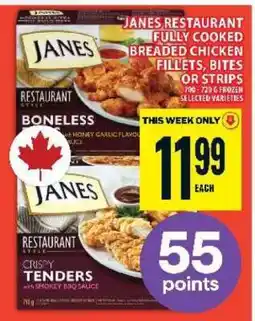 Food Basics JANES RESTAURANT Fully Cooked Breaded Chicken offer