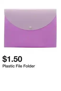 Dollarama Plastic File Folder offer