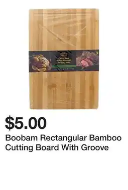 Dollarama Boobam Rectangular Bamboo Cutting Board With Groove offer