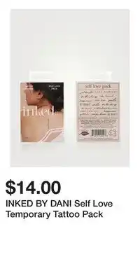 Holt Renfrew INKED BY DANI Self Love Temporary Tattoo Pack offer