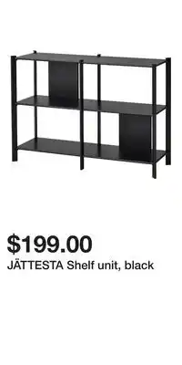 IKEA JÄTTESTA Shelf unit, black offer