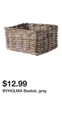 IKEA BYHOLMA Basket, gray offer