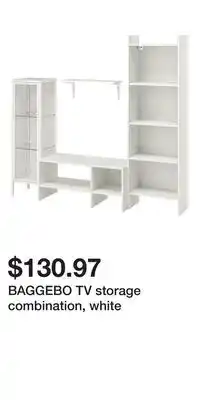 IKEA BAGGEBO TV storage combination, white offer