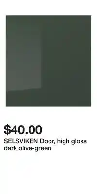 IKEA SELSVIKEN Door, high gloss dark olive-green offer