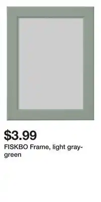 IKEA FISKBO Frame, light gray-green offer