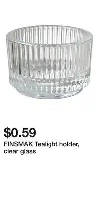 IKEA FINSMAK Tealight holder, clear glass offer