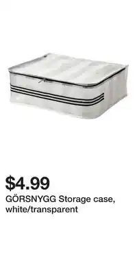 IKEA GÖRSNYGG Storage case, white/transparent offer