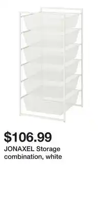 IKEA JONAXEL Storage combination, white offer