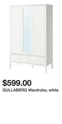 IKEA GULLABERG Wardrobe, white offer