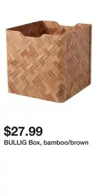 IKEA BULLIG Box, bamboo/brown offer