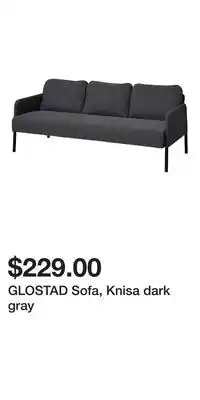 IKEA GLOSTAD Sofa, Knisa dark gray offer