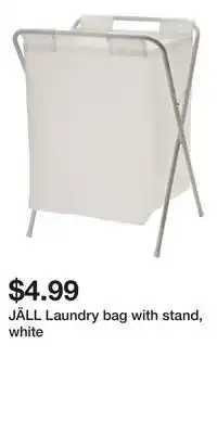 IKEA JÄLL Laundry bag with stand, white offer