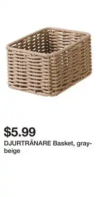 IKEA DJURTRÄNARE Basket, gray-beige offer