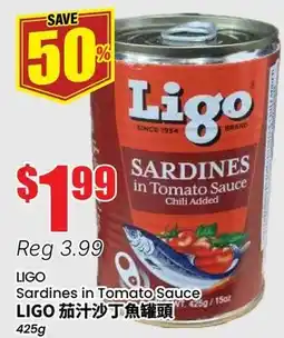 Btrust Supermarket LIGO Sardines in Tomato Sauce offer