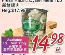 Foody Mart Fresh Pacific Oyster Meat TEB offer