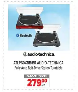 2001 Audio Video ATLP60XBB/BR AUDIO-TECHNICA Fully Auto Belt-Drive Stereo Turntable offer