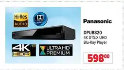 2001 Audio Video DPUB820K - PANASONIC 4K PRO HDR BLU-RAY PLAYER BK offer