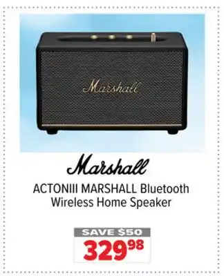 2001 Audio Video ACTONIII MARSHALL Bluetooth Wireless Home Speaker offer