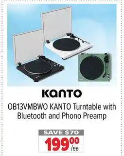 2001 Audio Video OB13VMBWO KANTO Turntable with Bluetooth and Phono Preamp offer