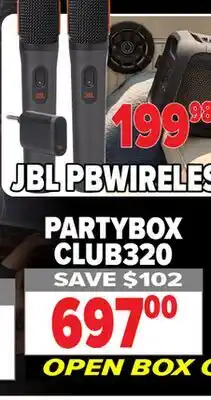 2001 Audio Video JBL PARTYBOX CLUB320 offer