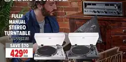 2001 Audio Video ATL120XB/S FULLY MANUAL STEREO TURNTABLE offer